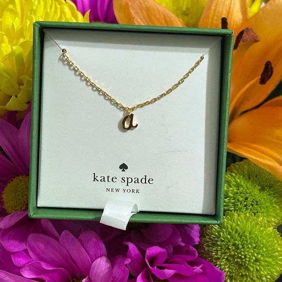 Kate Spade Gold Initial Necklace letter a - Picture 1 of 3